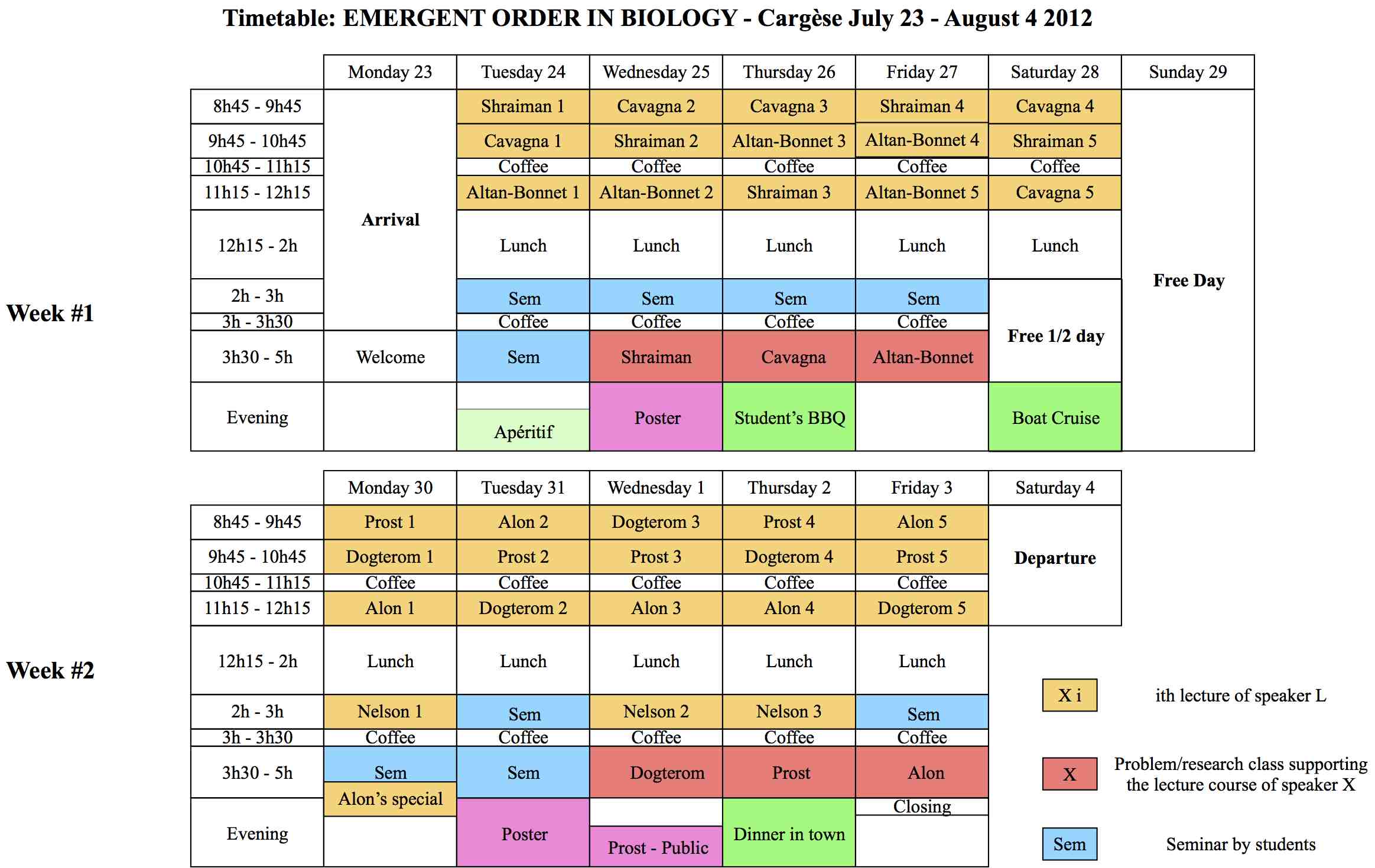timetable